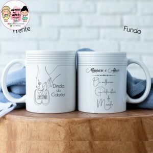Caneca Dinda e Dindo Personalizada