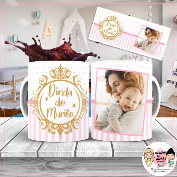 Caneca Dinda e Dindo Personalizada