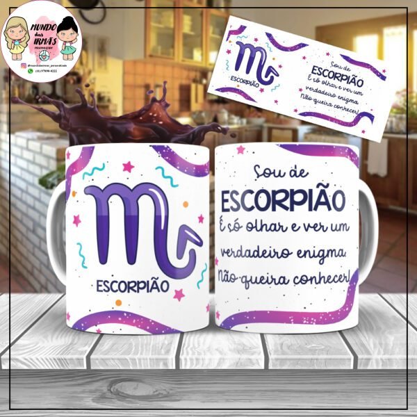 caneca signo personalizada com nome frases e fotos, saiba mais em nosso site e venha comprar a sua caneca