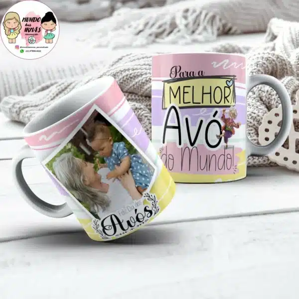 caneca personalizada para avós