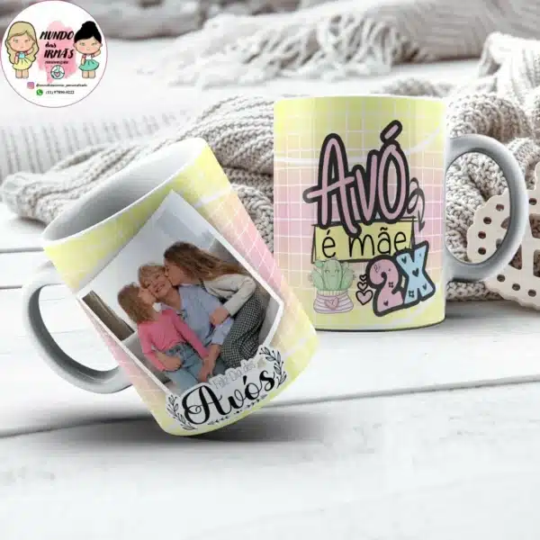 caneca personalizada para avós