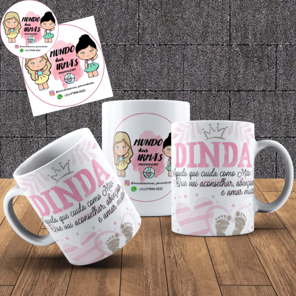 Caneca Dindo e Dinda Personalizada