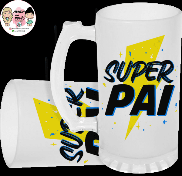 caneca de chopp jateada dia dos pais personalizada