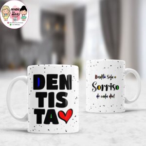 caneca de porcelana de dentista